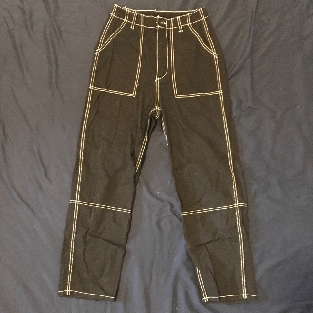 H&M Black carpenter pants